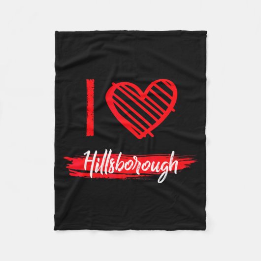 Couverture Polaire I Love Hillsborough I Heart Hillsborough (Devant)