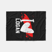 Couverture Polaire I Love Logan I Heart Logan  (Devant (Horizontal))