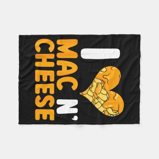 Couverture Polaire I Love Mac N' Cheese Funny Mac And Cheese  (Devant (Horizontal))