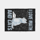 Couverture Polaire I Love Math And Cats Science Teacher Student Funny (Devant (Horizontal))