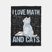 Couverture Polaire I Love Math And Cats Science Teacher Student Funny (Devant)