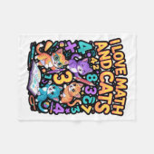 Couverture Polaire I Love Math And Cats Teacher Student  (Devant (Horizontal))