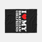 Couverture Polaire I Love My Brazilian Girlfriend  (Devant (Horizontal))