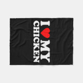 Couverture Polaire I Love My Chicken, I Heart My Chicken (Devant (Horizontal))