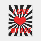 Couverture Polaire I love my dog (Devant)