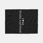 Couverture Polaire I Love My Fruity Boyfriend Funny Girlfriend Humor  (Devant (Horizontal))