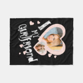 Couverture Polaire I Love My Girlfriend Chalkboard Doodles Black Cute (Devant (Horizontal))