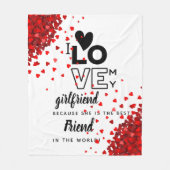 Couverture Polaire I Love My Girlfriend Custom Best Friend Cadeau (Devant)