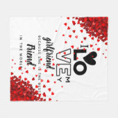 Couverture Polaire I Love My Girlfriend Custom Best Friend Cadeau (Devant (Horizontal))