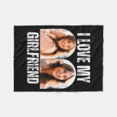 Couverture Polaire I Love My Girlfriend Photo Funny Boyfriend Gift  (Devant (Horizontal))