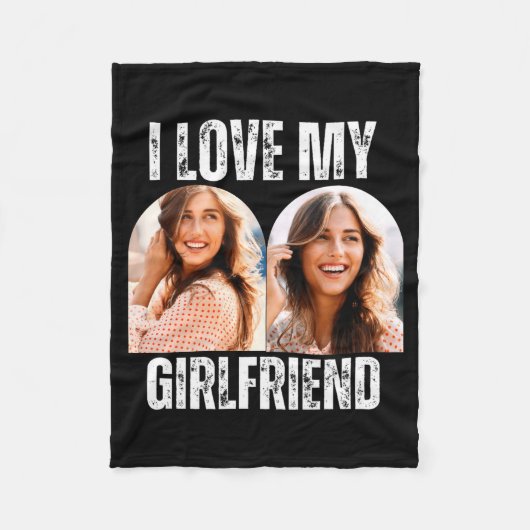 Couverture Polaire I Love My Girlfriend Photo Funny Boyfriend Gift  (Devant)