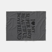 Couverture Polaire I Love My Hot Beautiful Boyfriend Funny Girlfriend (Devant (Horizontal))