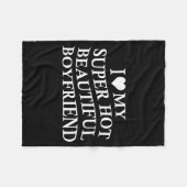 Couverture Polaire I Love My Hot Beautiful Boyfriend Funny Girlfriend (Devant (Horizontal))