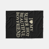 Couverture Polaire I Love My Hot Beautiful Boyfriend Funny Girlfriend (Devant (Horizontal))