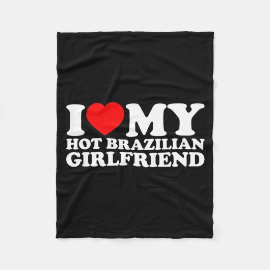 Couverture Polaire I Love My Hot Brazilian Girlfriend (Devant)