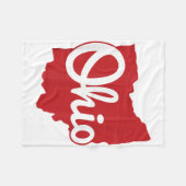 Couverture Polaire I love My Ohio Home Script Ohio (Devant (Horizontal))