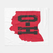 Couverture Polaire I Love My Ohio Home Script Ohio Buckeye State (Devant (Horizontal))