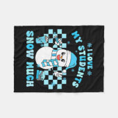 Couverture Polaire I Love My Students Snow Much Teacher Winter  (Devant (Horizontal))