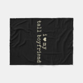 Couverture Polaire I Love My Tall Boyfriend Funny Girlfriend  (Devant (Horizontal))