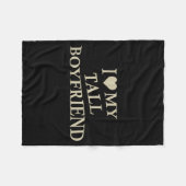 Couverture Polaire I Love My Tall Boyfriend Funny Girlfriend On Back  (Devant (Horizontal))