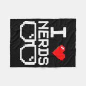 Couverture Polaire I Love Nerds I Heart Nerds For Science Book Knowle (Devant (Horizontal))