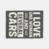 Couverture Polaire I Love One Woman And Several Funny Car Lover Husba (Devant (Horizontal))
