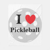 Couverture Polaire "I Love Pickleball" (Devant)