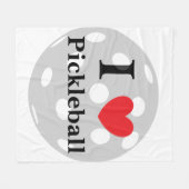 Couverture Polaire "I Love Pickleball" (Devant (Horizontal))