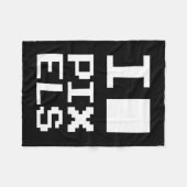 Couverture Polaire I Love Pixels, design geek, art des pixels (Devant (Horizontal))