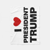 Couverture Polaire I Love Président Trump Heart (Devant)