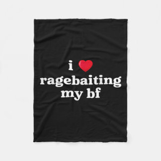 Couverture Polaire I Love Ragebaiting My Bf Heart Boy Friend Funny Sa
