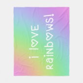 Couverture Polaire I Love Rainbows Fleece Blanket (Devant)