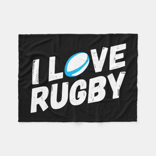 COUVERTURE POLAIRE I LOVE RUGBY (Devant (Horizontal))