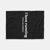 Couverture Polaire I Love Running From My Problems Funny Quotes  (Devant (Horizontal))