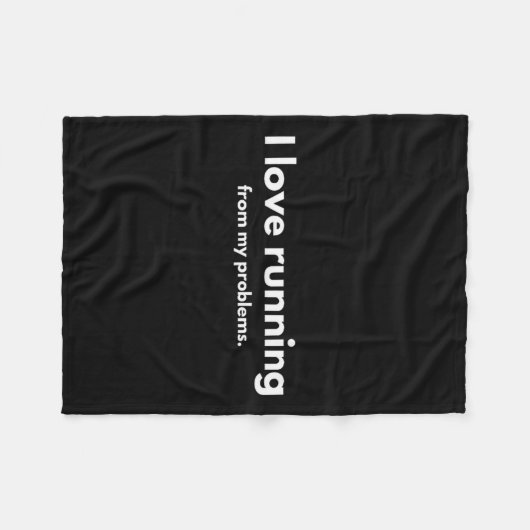 Couverture Polaire I Love Running From My Problems Funny Quotes  (Devant (Horizontal))