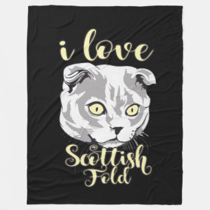 Couverture Polaire I Love Scottish Fold