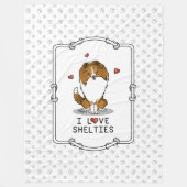 Couverture Polaire I Love Shelts (sable 2) Shetland Sheepdogs mignonn (Devant)