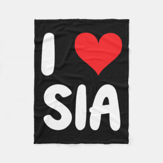 Couverture Polaire I Love Sia - Coeur