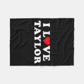 Couverture Polaire I Love Taylor Matching Girlfriend & Boyfriend (Devant (Horizontal))