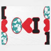 COUVERTURE POLAIRE I LOVE THE WORLD BY MASANSER PIXELAT (Devant (Horizontal))