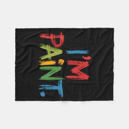 Couverture Polaire I Love To Finger Paint I'm Paint Funny Couple Vale (Devant (Horizontal))