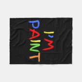 Couverture Polaire I Love To Finger Paint Tiny Red Heart I'm Paint Va (Devant (Horizontal))