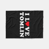 Couverture Polaire I Love Tomlin Matching Girlfriend & Boyfriend (Devant (Horizontal))