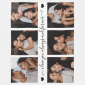 Couverture Polaire I Love You Always & Forever Modern 6 Photo Collage (Devant)