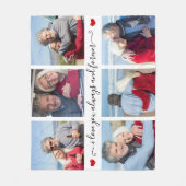 Couverture Polaire I Love You Always & Forever Modern 6 Photo Collage (Devant)