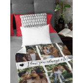 Couverture Polaire I Love You Always & Forever Modern 6 Photo Collage