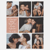 Couverture Polaire I Love You Always & Forever Modern 6 Photo Collage (Devant)