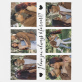 Couverture Polaire I Love You Always & Forever Modern 6 Photo Collage (Devant)