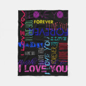 Couverture Polaire I Love You Forever répéter personnalisé Fleece Bla (Devant)