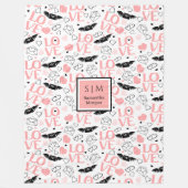 Couverture Polaire I Love You Gift Personalized Valentine Heart Throw (Devant)